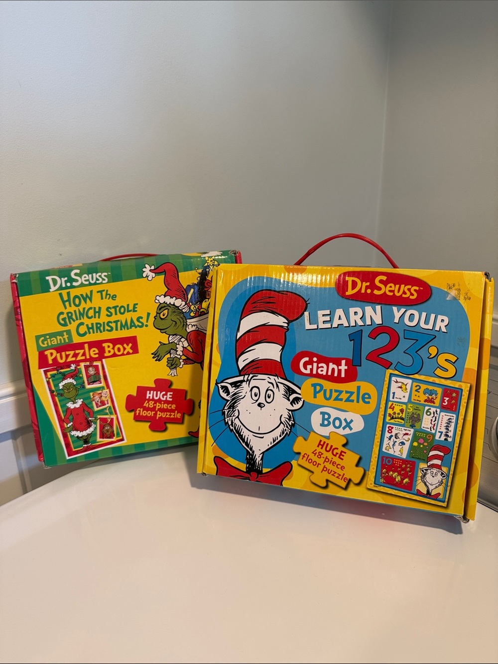 Dr. Seuss Learning Puzzle Boxes - Grinch and learning  1,2,3’s